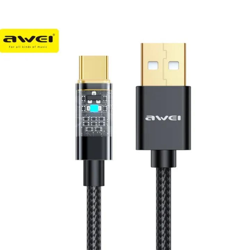 Awei-CL-139T-Smart-100W-Fast-Cha-3.png Awei CL-139T Smart 100W Fast Charging Cable - Image 1