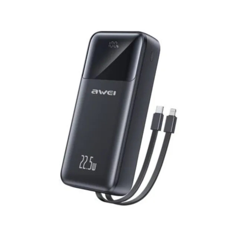 Awei-P107K-20000mah-22.5W-Fast-Charging-Digital-Display-Power-Bank-2.png Awei P107K 20000mah 22.5W Fast Charging Digital Display Power Bank - Image 1